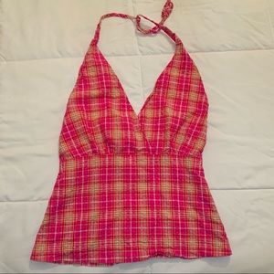 Bamboo Traders Pink Halter Top Size Medium